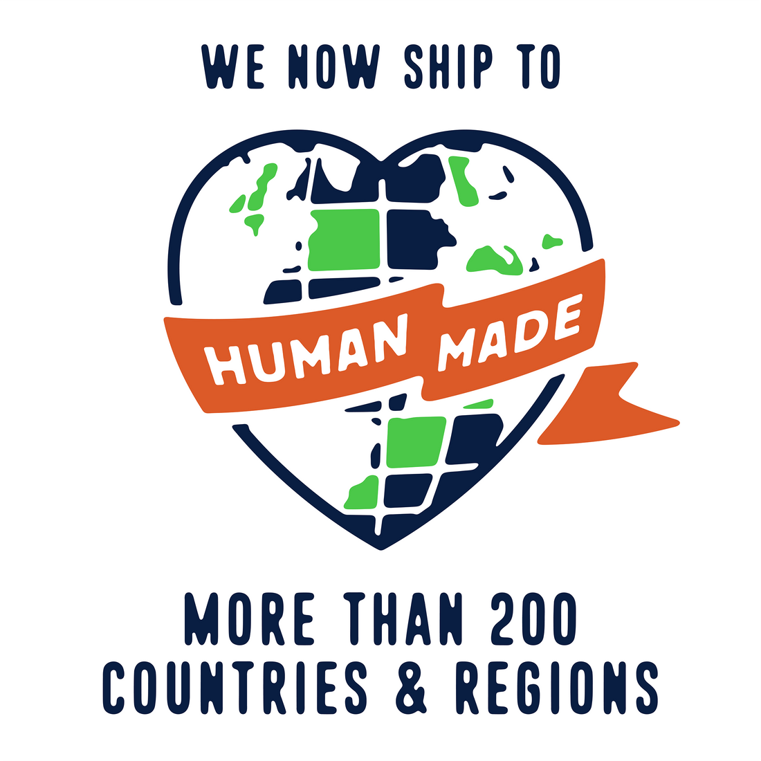 HUMAN MADE ONLINE STORE 国際配送対象エリア拡大のお知らせ