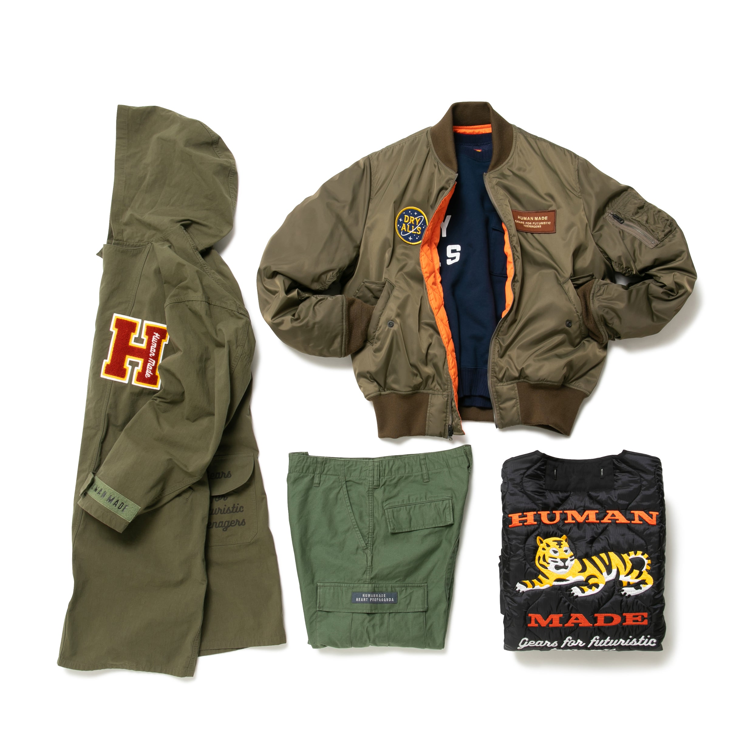 OLIVEDWASTED YOUTH MILITARY COAT HUMAN MADE