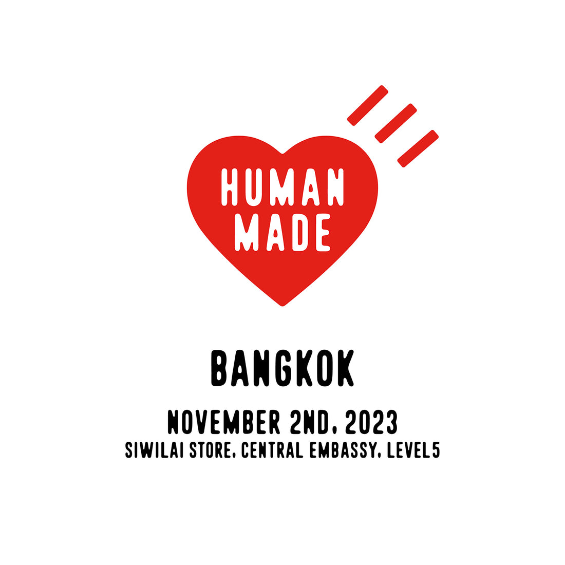 タイ・バンコクにてHUMAN MADE Pop-Up Store開催のお知らせ