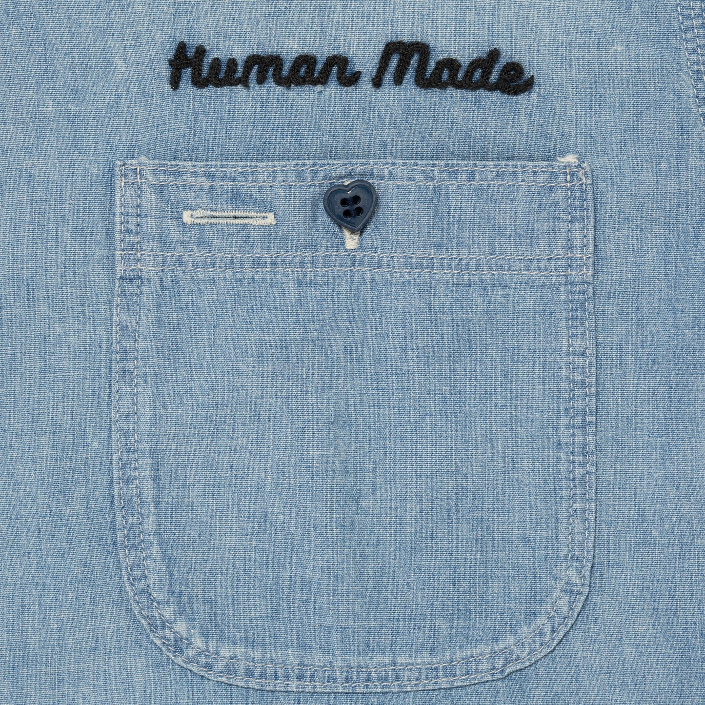 HUMAN MADE CHAMBRAY S_S SHIRT IN-C