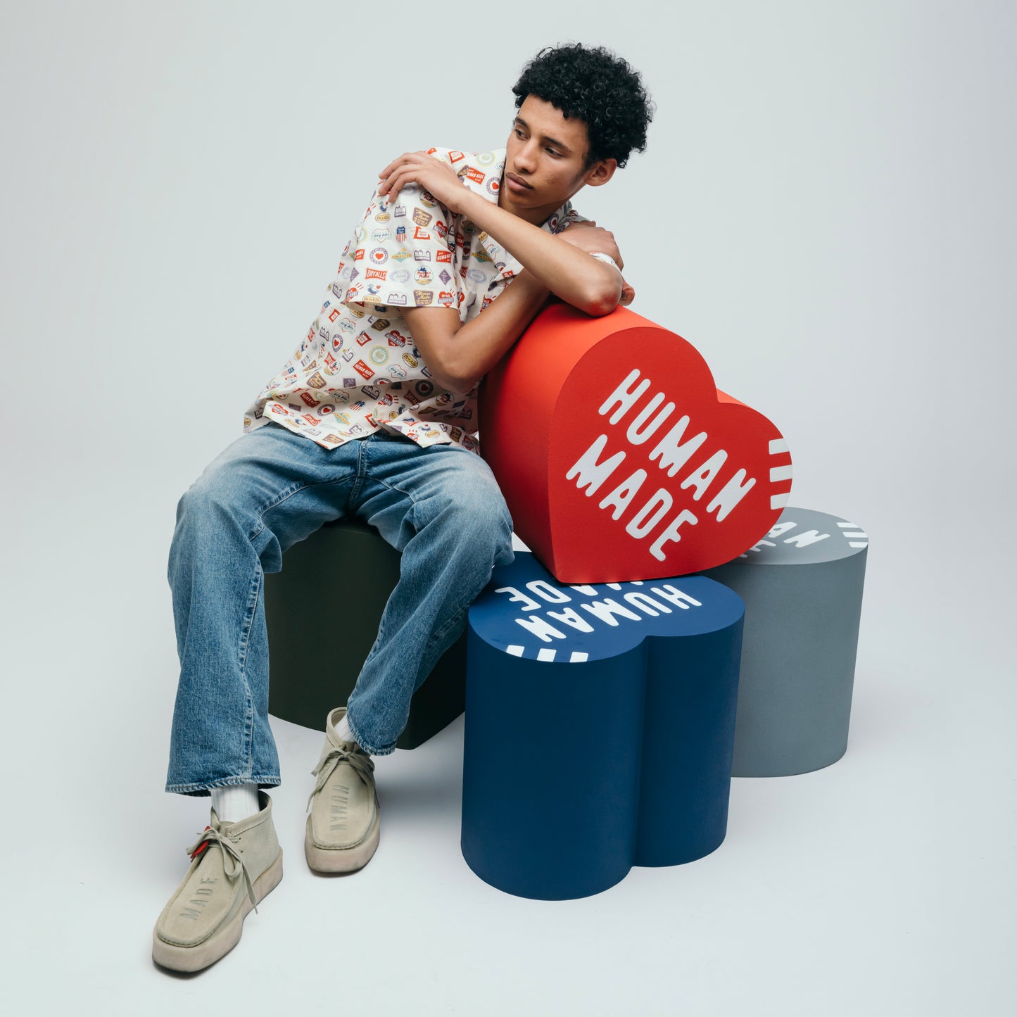 HUMAN MADE HEART URETHANE STOOL 2-A