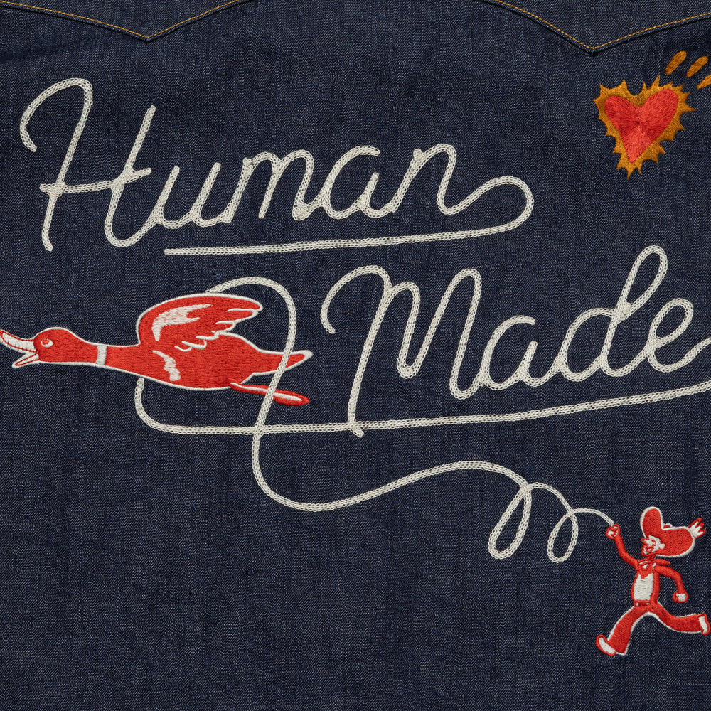 HUMAN MADE DENIM WESTERN SHIRT IN-E