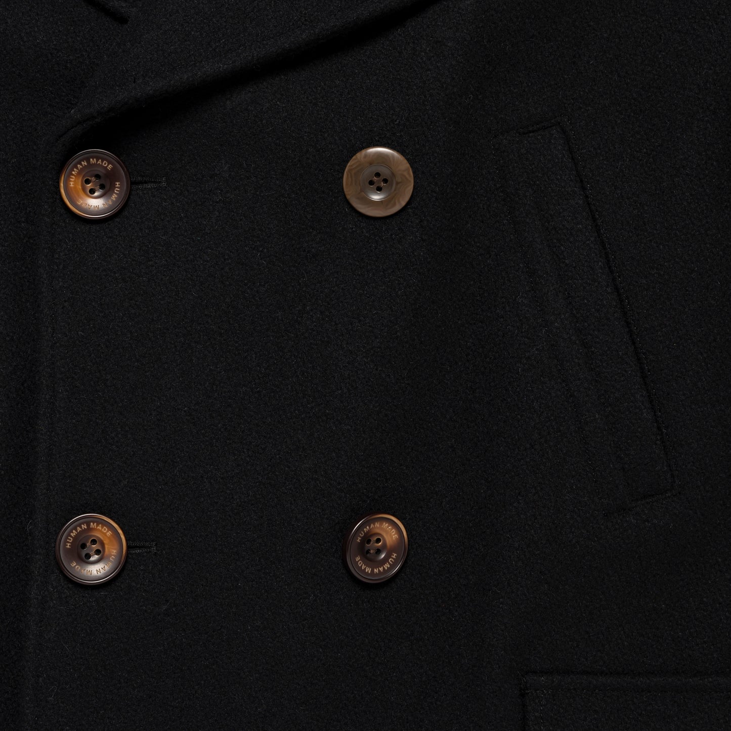 HUMAN MADE WOOL COAT BK-D