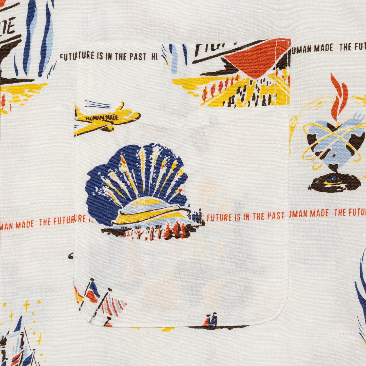 HUMAN MADE PRINTED SHIRT WH-D