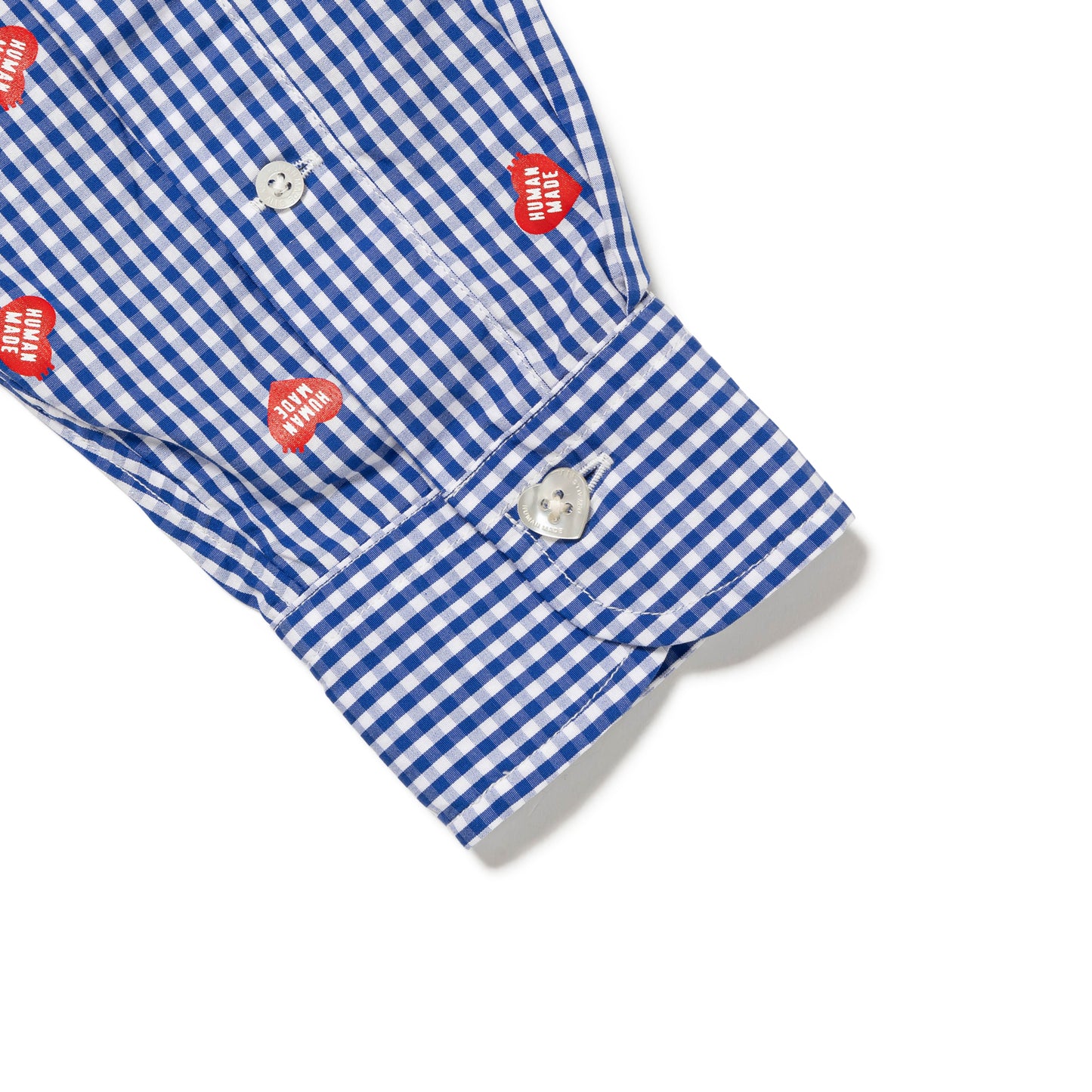 HUMAN MADE HEART GINGHAM CHECK SHIRT BL-E