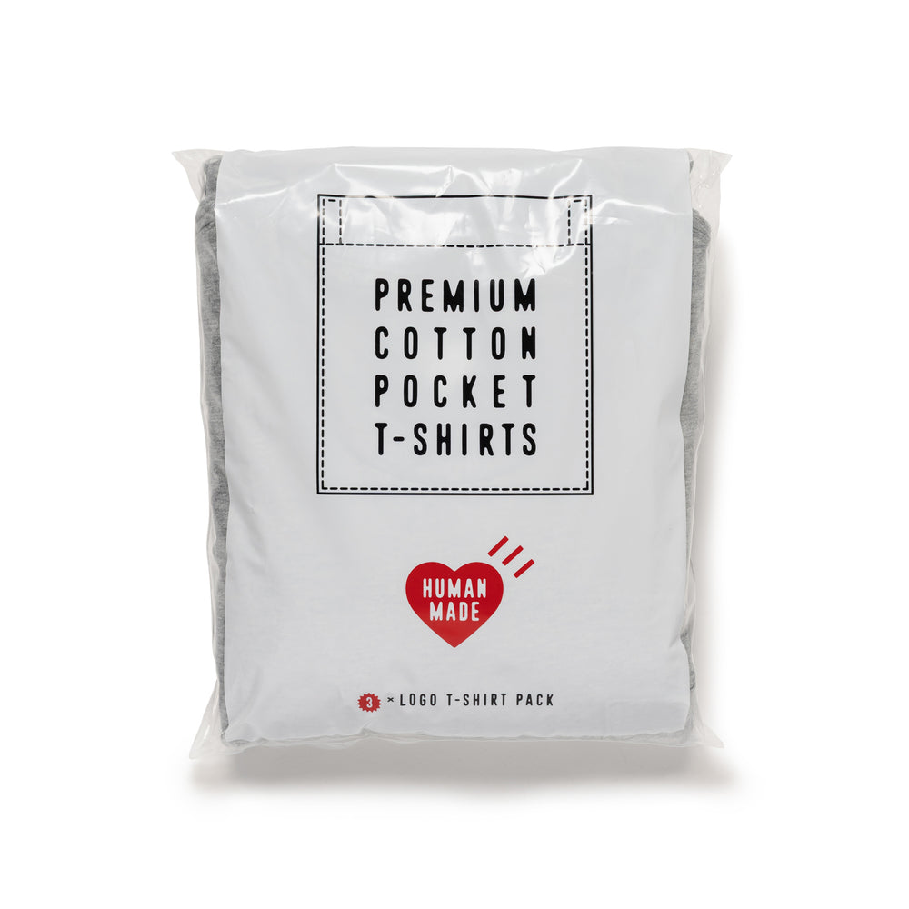 HUMAN MADE 3-PACK POCKET T-SHIRT SET GY-A