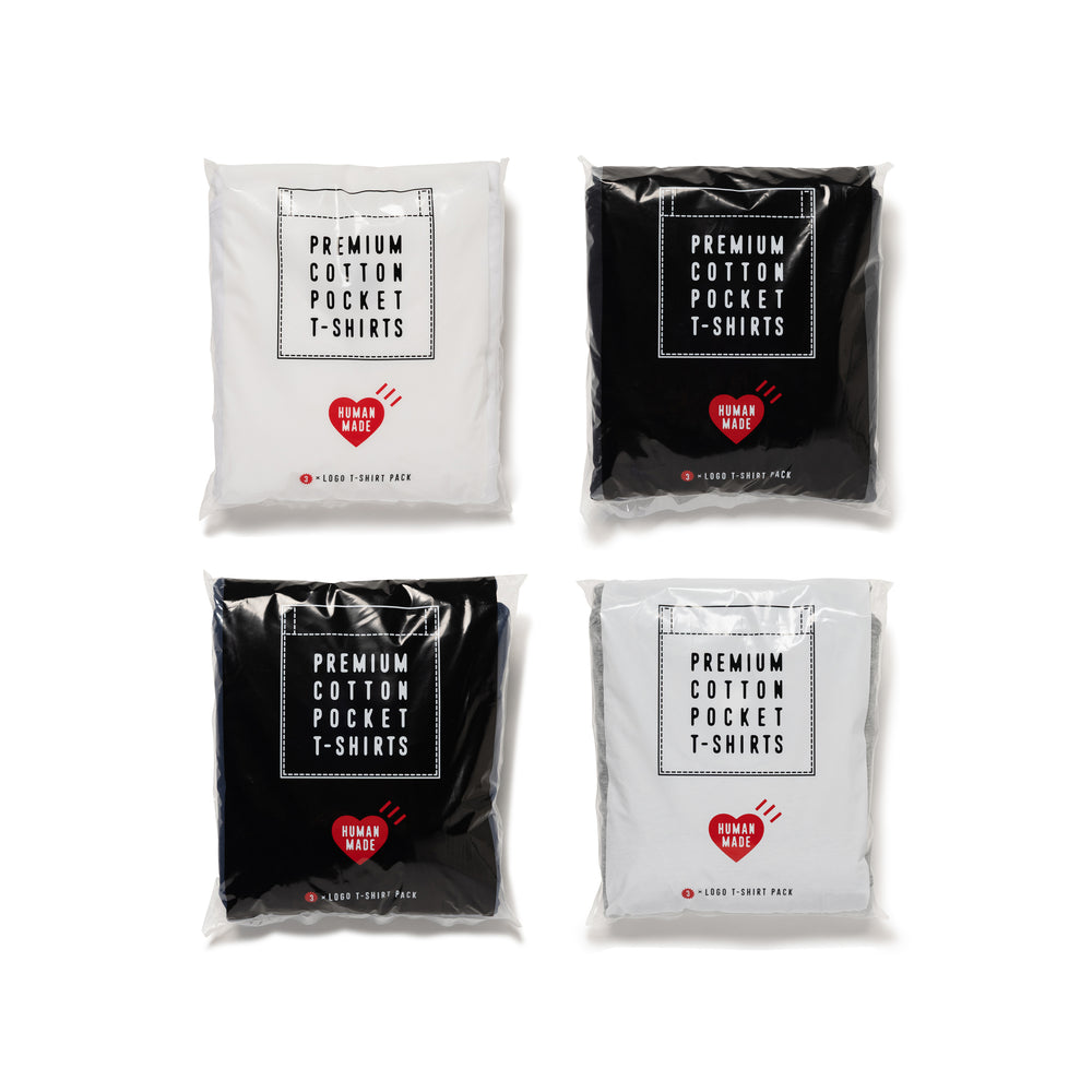 HUMAN MADE 3-PACK POCKET T-SHIRT SET