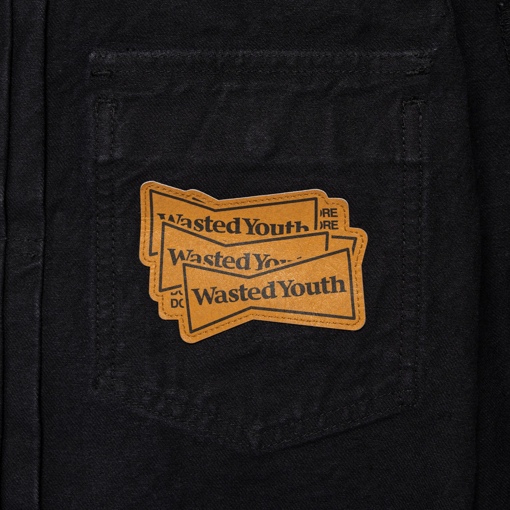 WASTED YOUTH BLACK DENIM JACKET BK-E