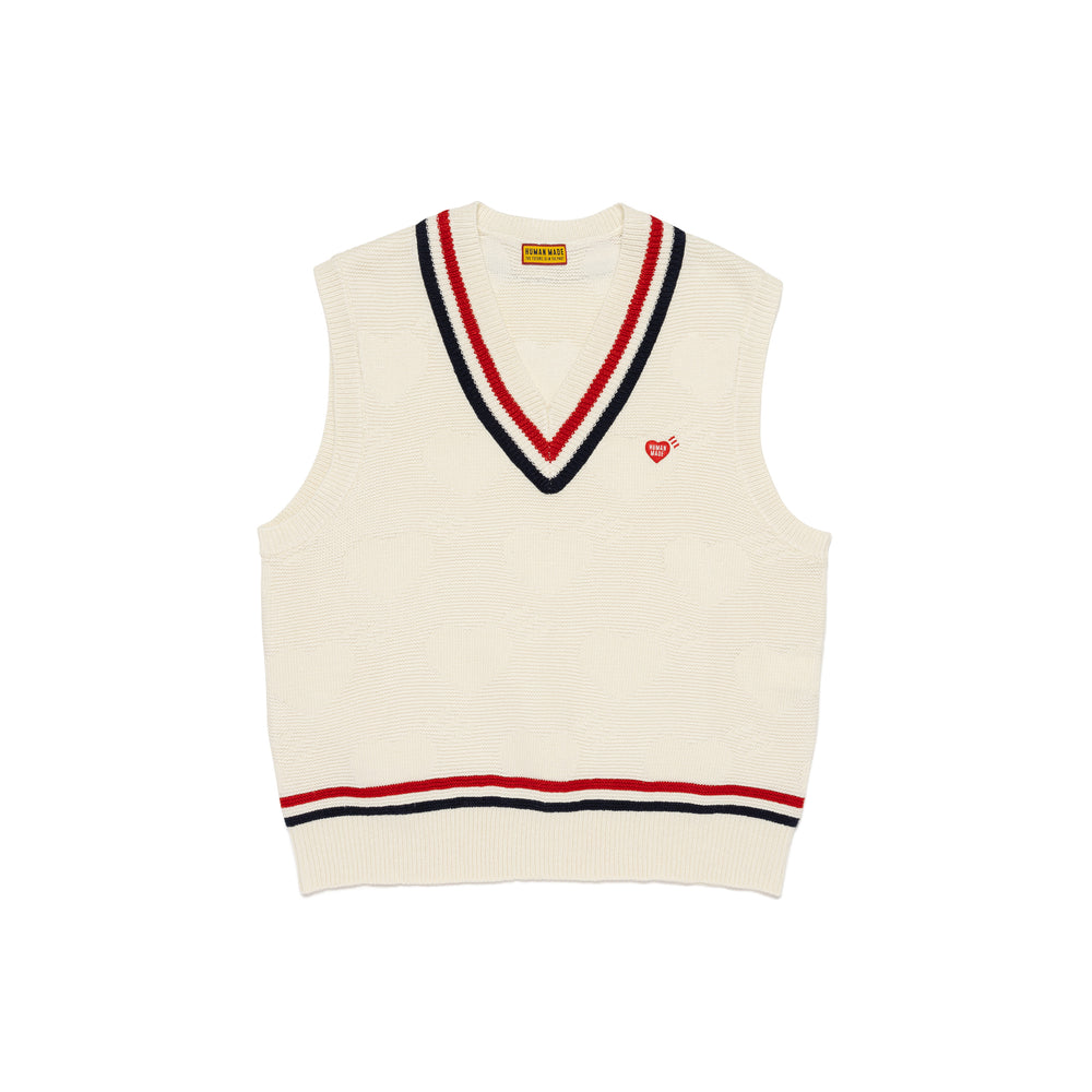 HUMAN MADE HEART KNIT VEST WH-A