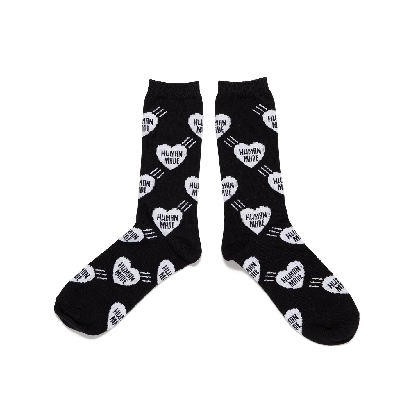 HUMAN MADE HEART SOCKS BK-B