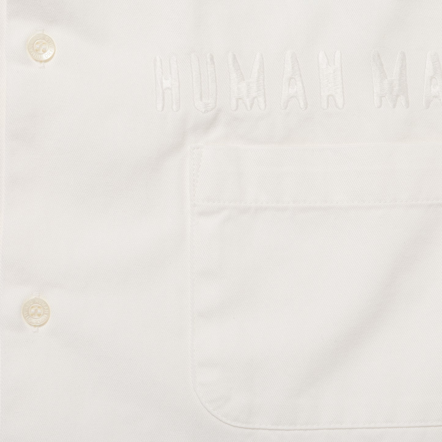 HUMAN MADE OPEN COLLAR BD SHIRT WH-D