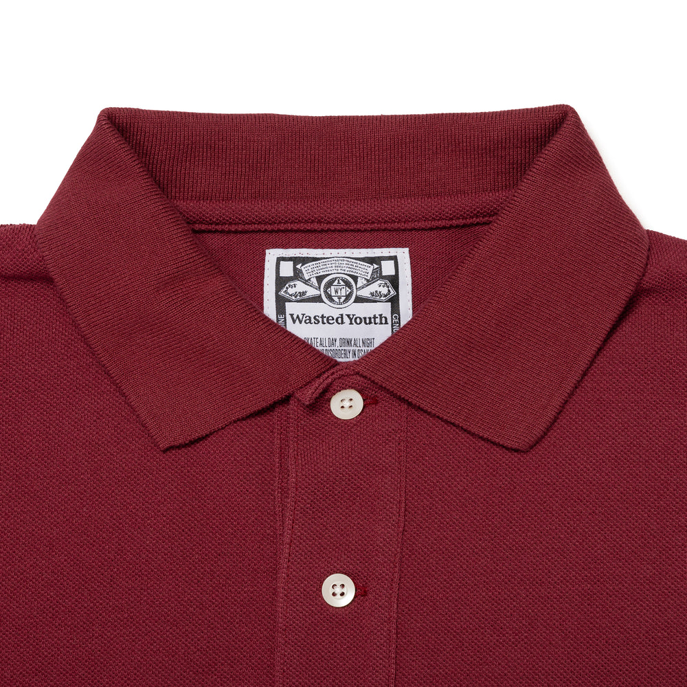 Wasted Youth BIG POLO SHIRT RD-C