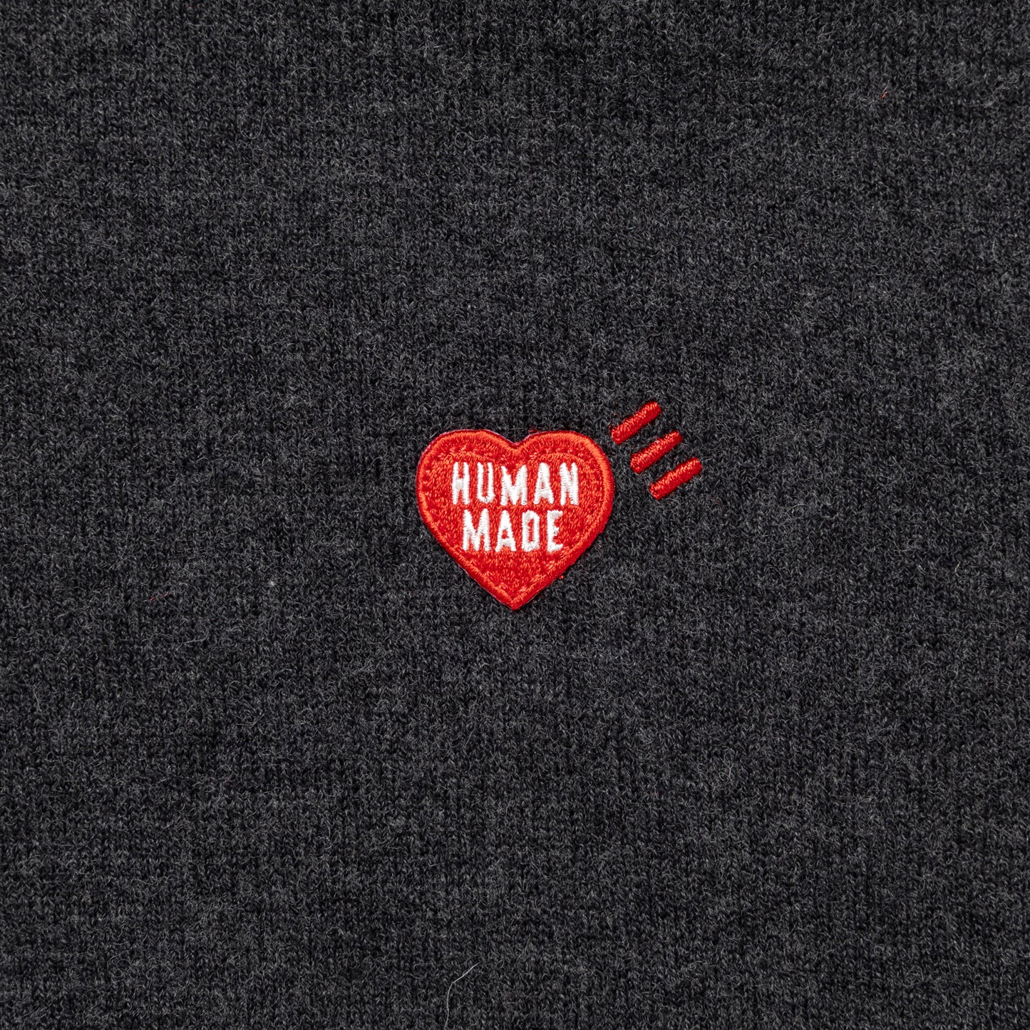 HUMAN MADE HEART BADGE KNIT SWEATER GY-D