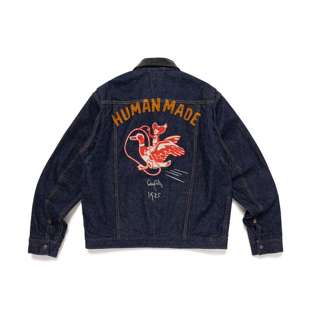 HUMAN MADE ZIP-UP DENIM WORK JACKET IN-B
