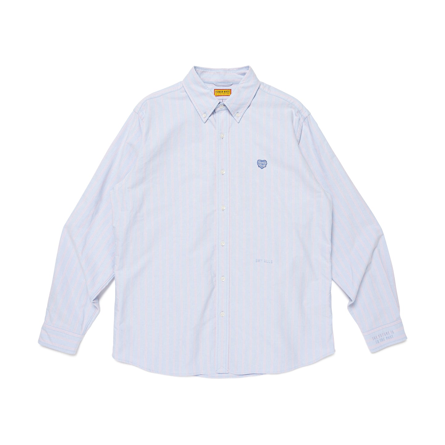 HUMAN MADE STRIPED OXFORD BD LS SHIRT BL-A