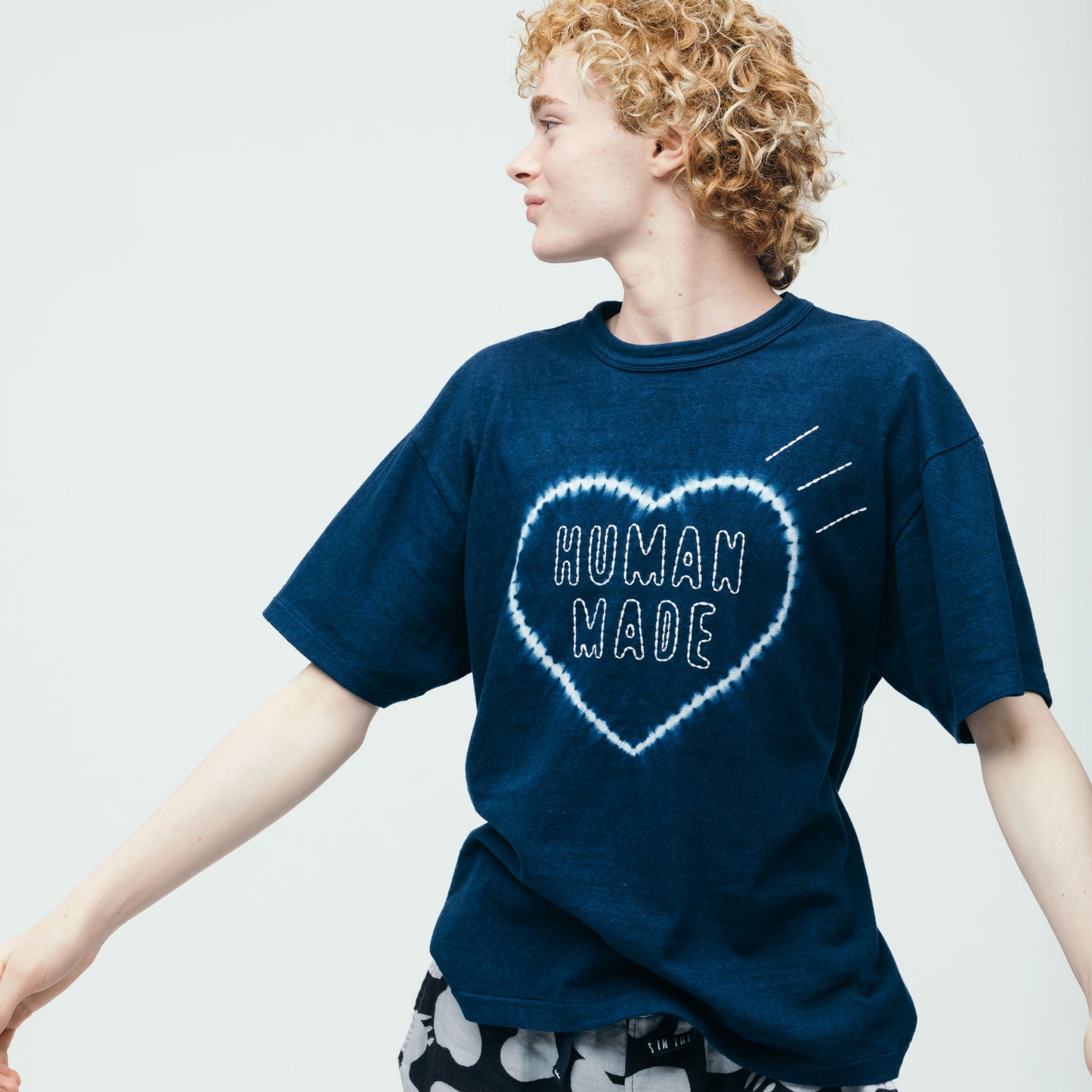 HUMAN MADE INDIGO DYED T-SHIRT IN-3
