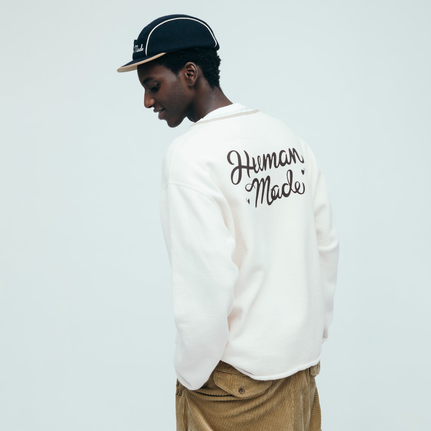 HENLEY NECK SWEATSHIRT