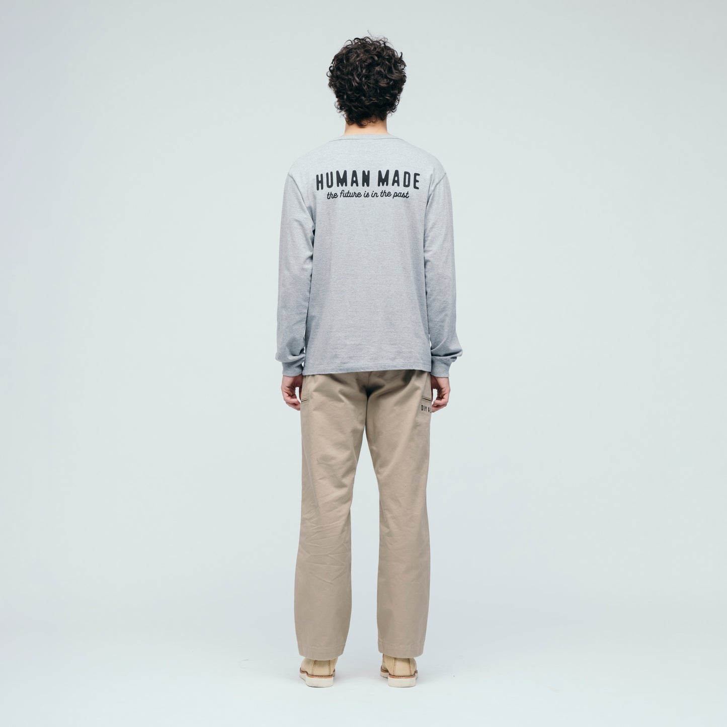 HUMAN MADE HENLEY NECK LS T-SHIRT GY-2