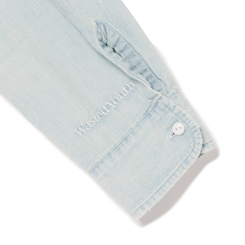 WASTED YOUTH CHAMBRAY WORK SHIRT BL-D