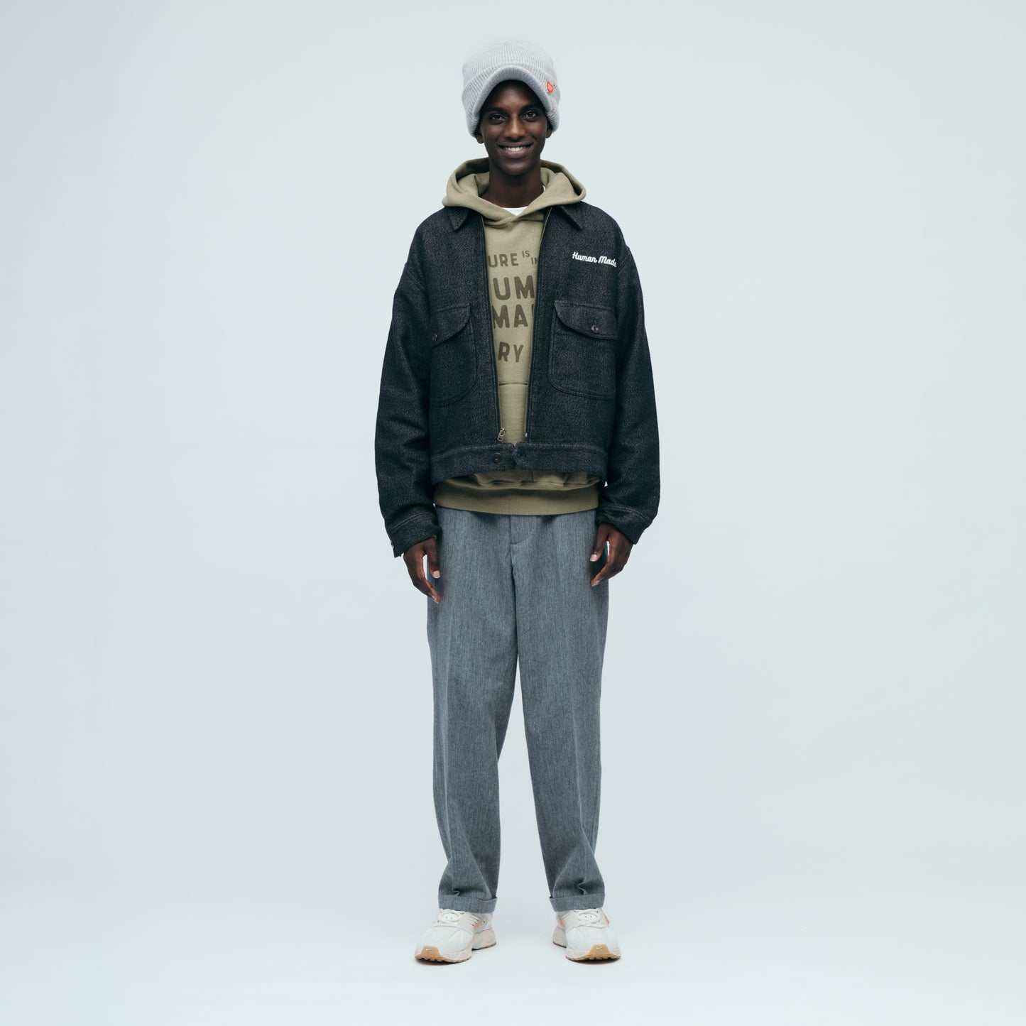 HUMAN MADE ZIP-UP WORK JACKET GY-1