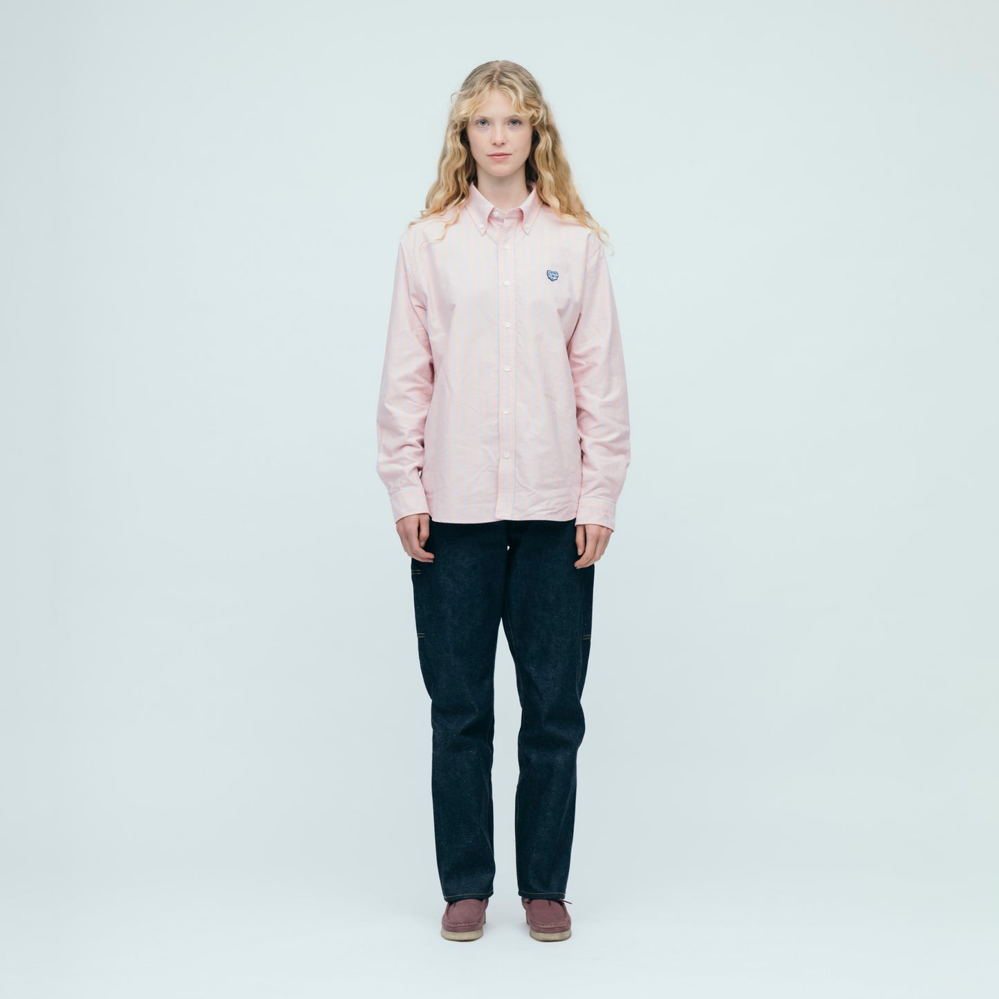 HUMAN MADE STRIPED OXFORD BD LS SHIRT RD-1