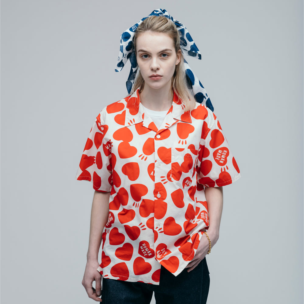 HUMAN MADE HEART ALOHA SHIRT WH-3