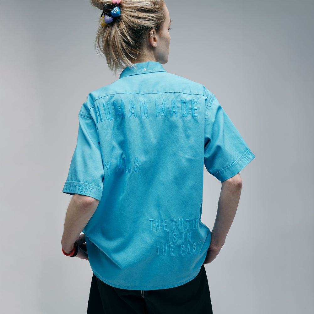 HUMAN MADE OPEN COLLAR BD SHIRT BL-4