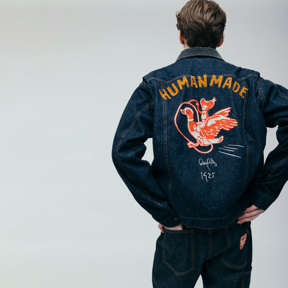 HUMAN MADE ZIP-UP DENIM WORK JACKET IN-4