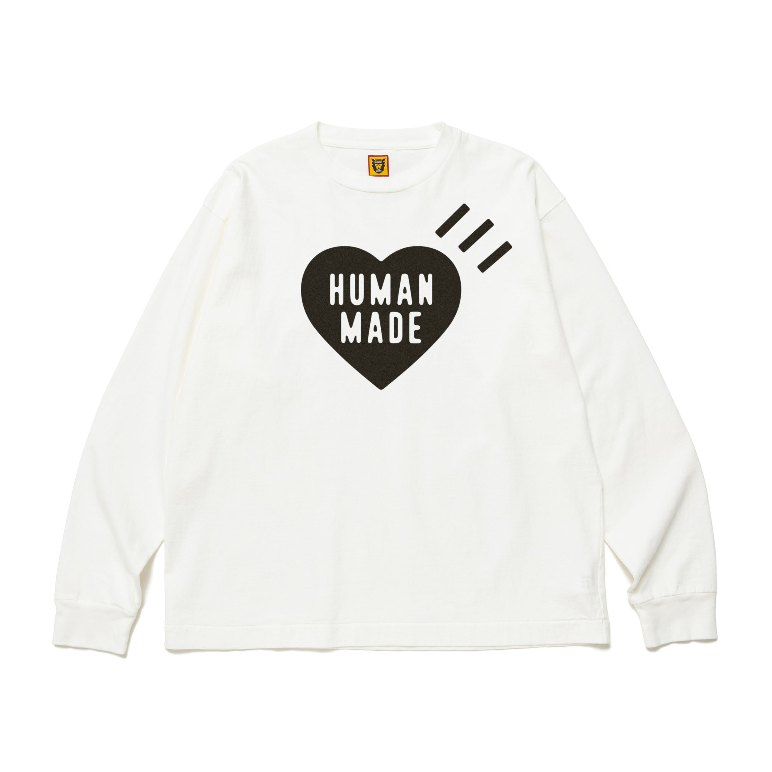 HUMAN MADE HEART L/S T-SHIRT WHITE L