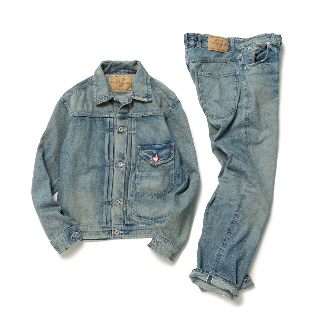 Gジャン/デニムジャケットHUMAN MADE STORM COWBOY DENIM JACKET L