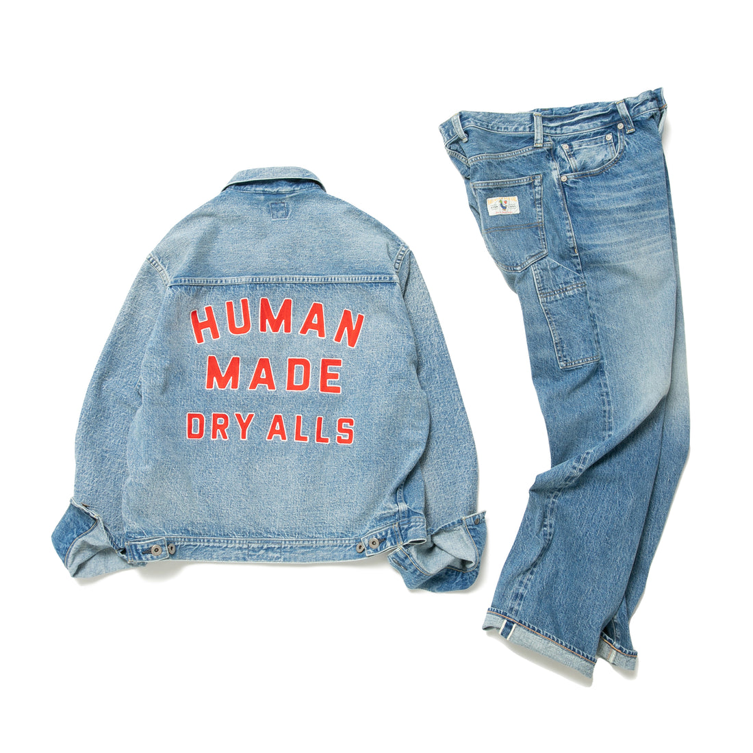 その他HUMAN MADE ヒューマンメイド 22AW STORM COWBOY DENIM PANTS TYPE 1954 ストームカウボーイ デニム ワークパンツ USED加工 インディゴ Size 34