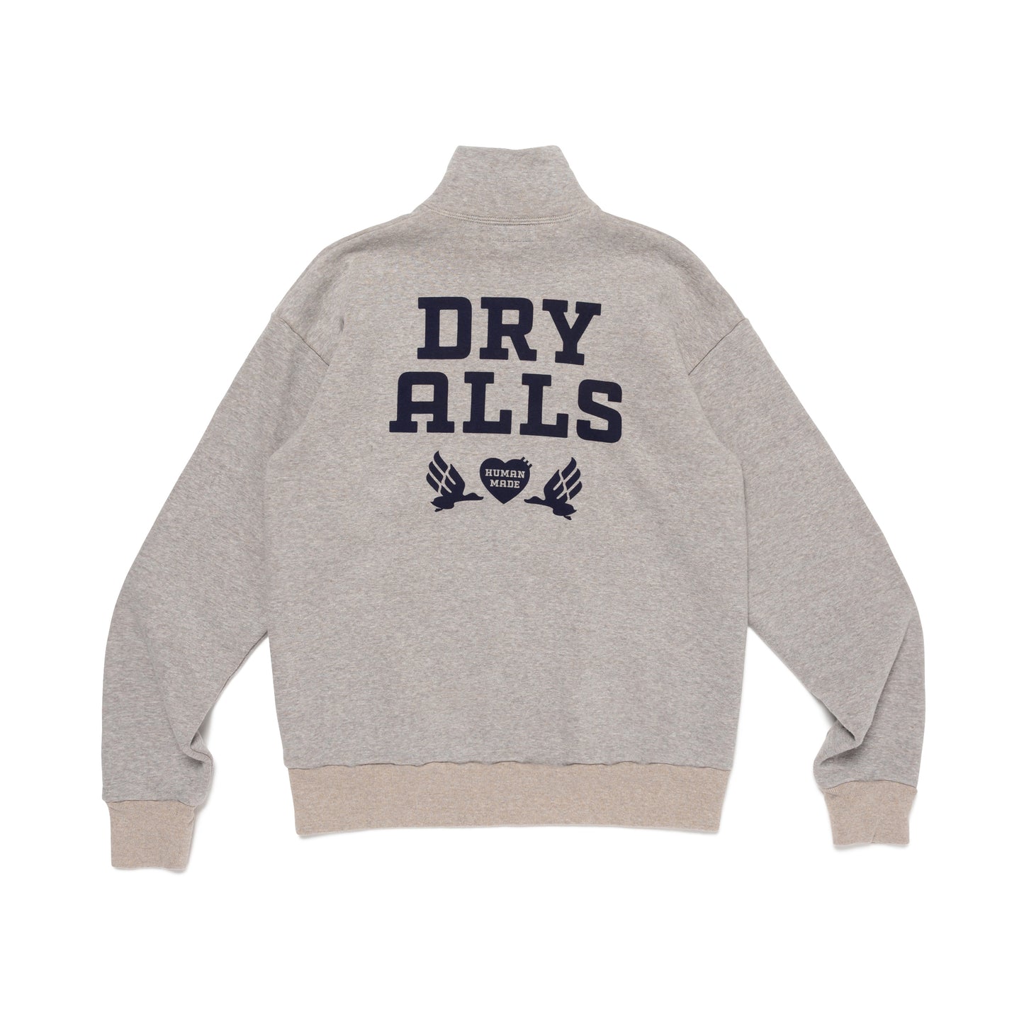 HUMAN MADE HALF-ZIP SWEATSHIRT GY-B