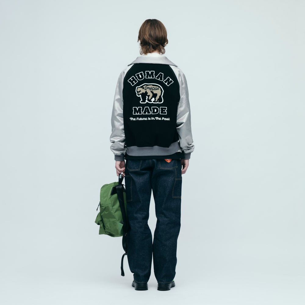 HUMAN MADE SATIN VARSITY JACKET BK-2