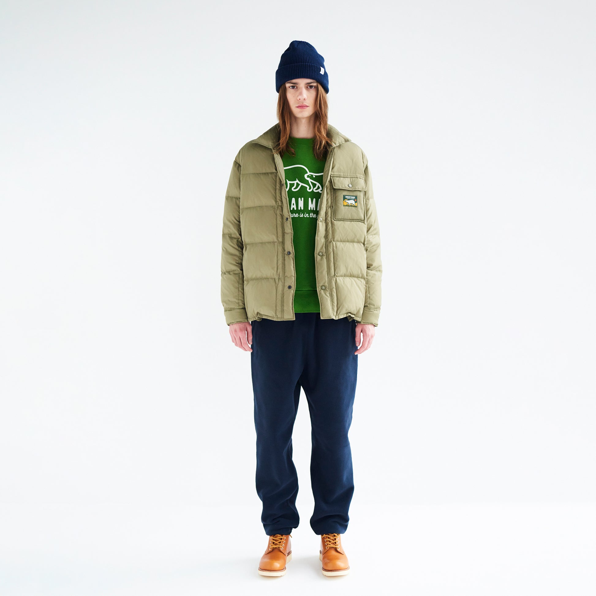 HUMAN MADE DOWN SHIRT JACKET OD-1