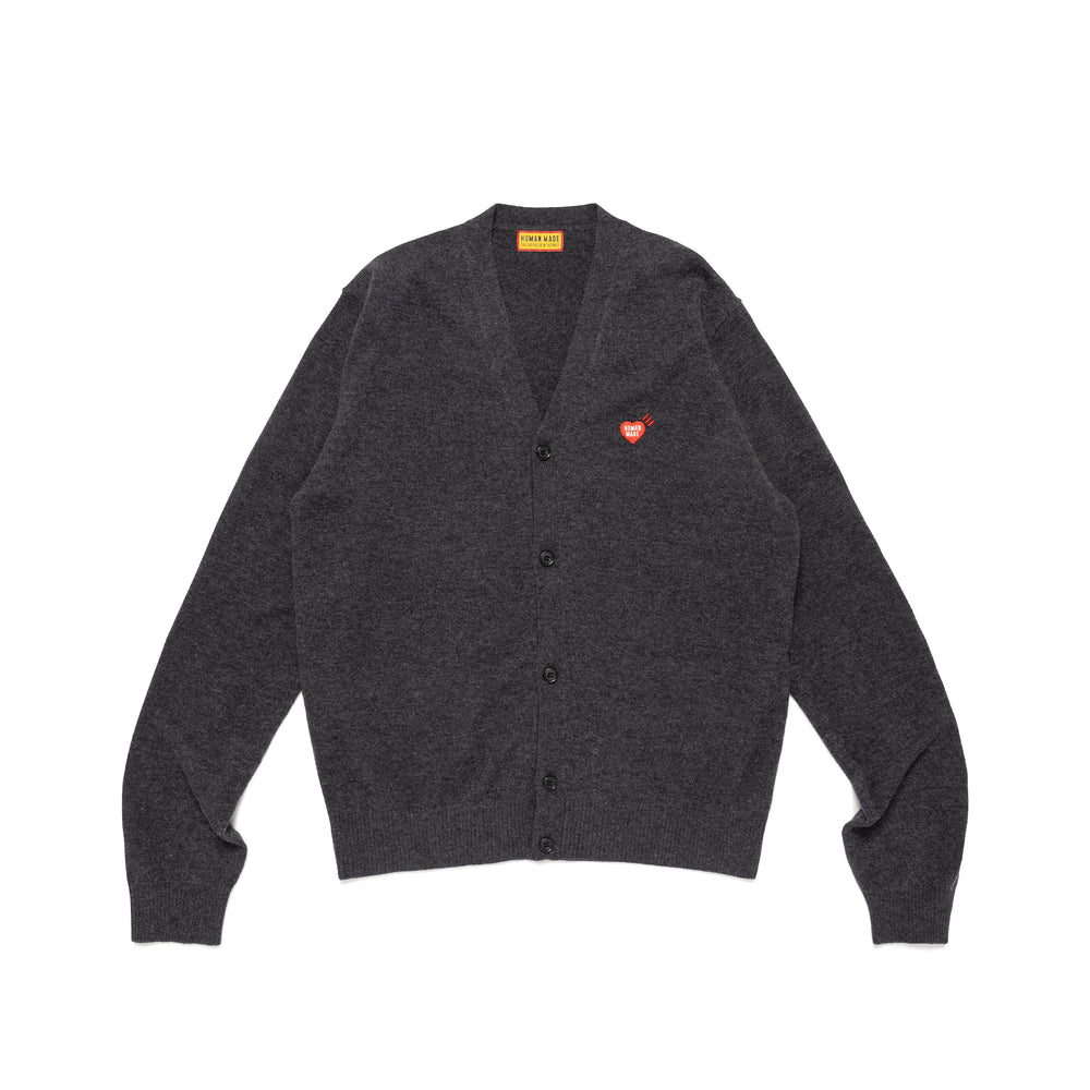 HUMAN MADE HEART BADGE KNIT CARDIGAN GY-A