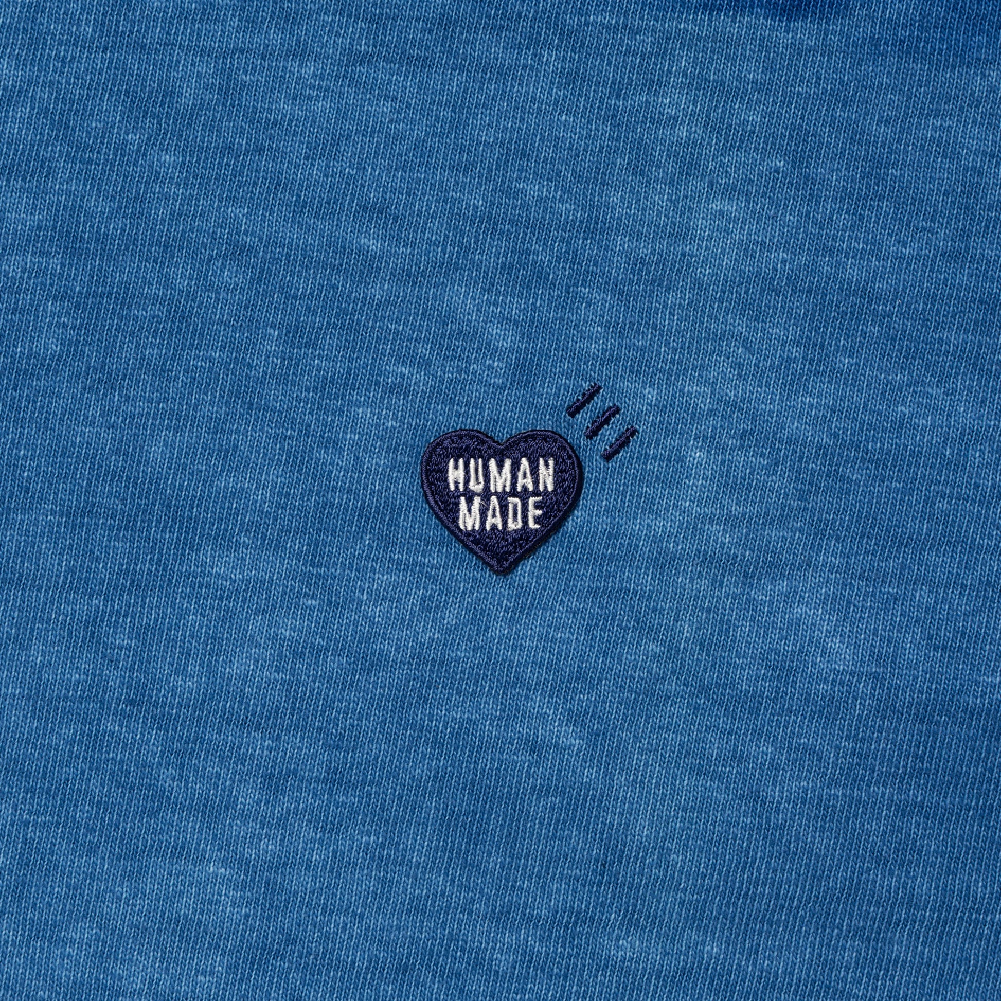 HUMAN MADE INDIGO DYED STRIPED T-SHIRT IN-C