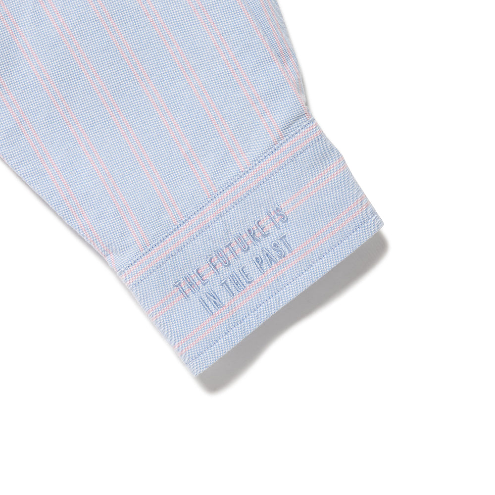 HUMAN MADE STRIPED OXFORD BD LS SHIRT BL-F