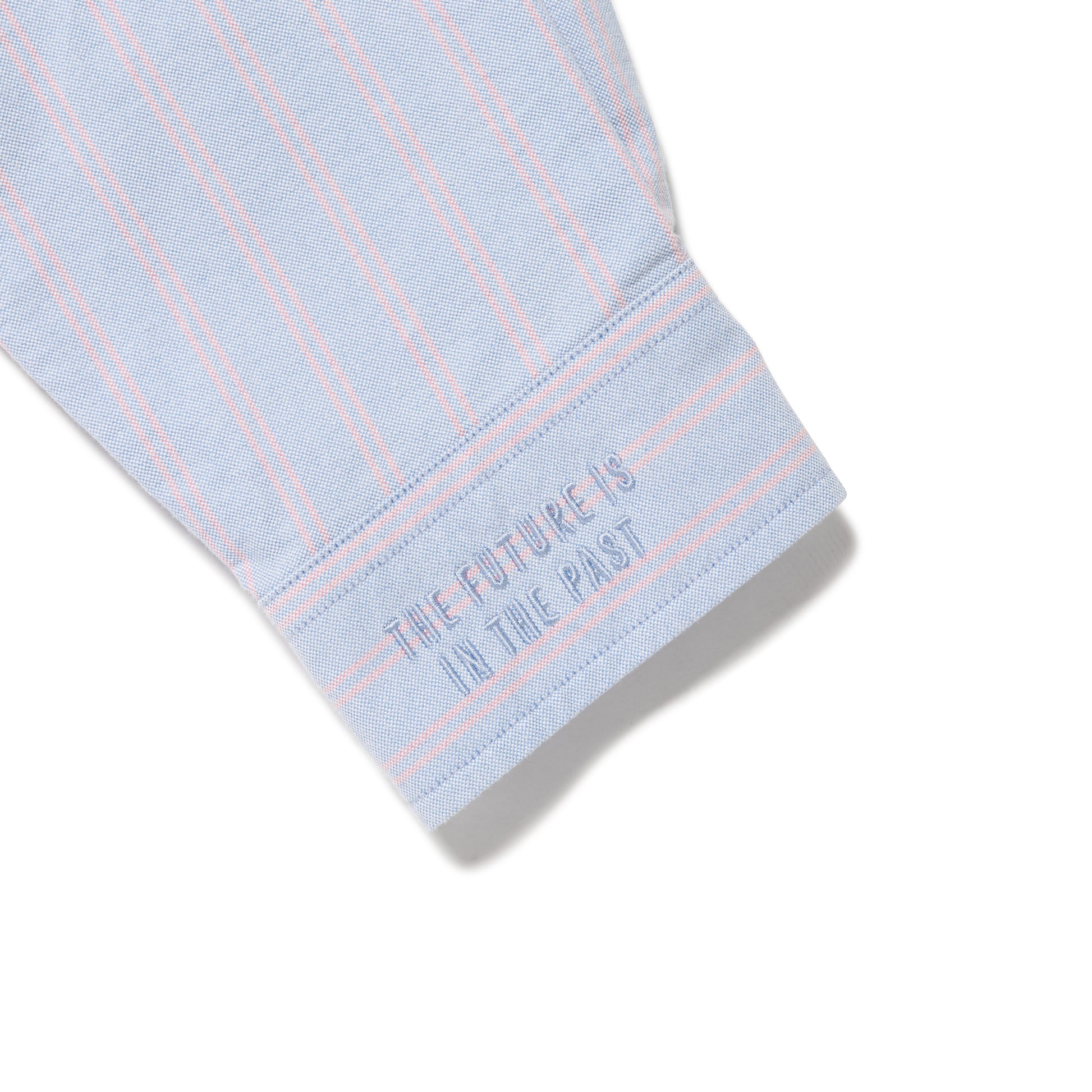 HUMAN MADE STRIPED OXFORD BD LS SHIRT BL-F
