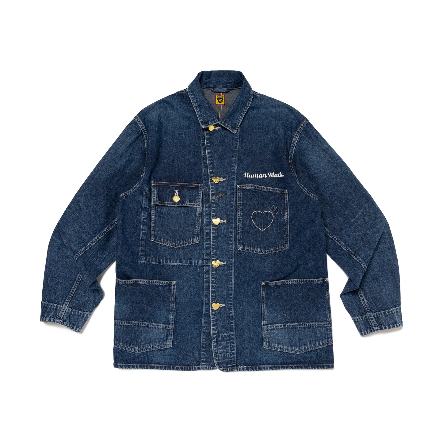 HUMAN MADE  DENIM COVERALL JACKET FUTURE IN -A