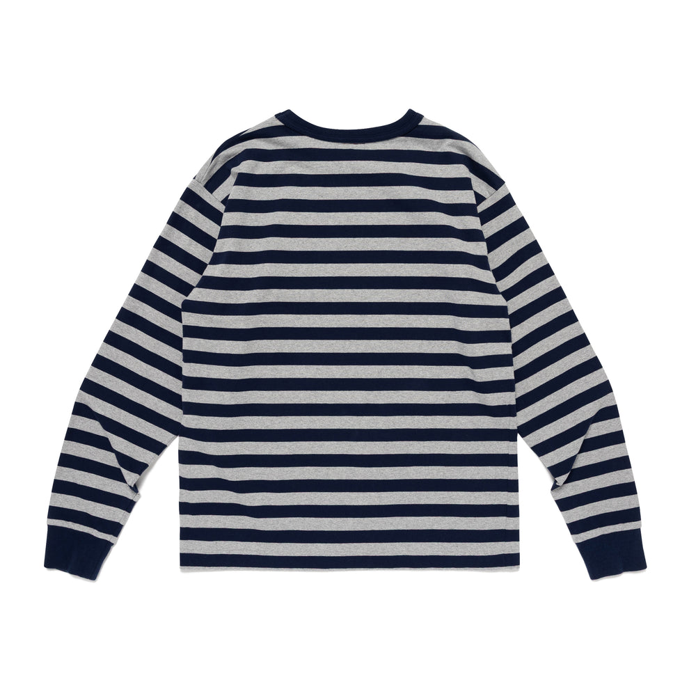 HUMAN MADE  STRIPED L/S T-SHIRT GY-B