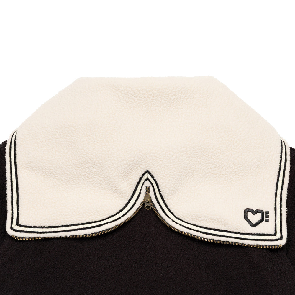 HUMAN MADE HALF-ZIP FLEECE PULLOVER BK-D