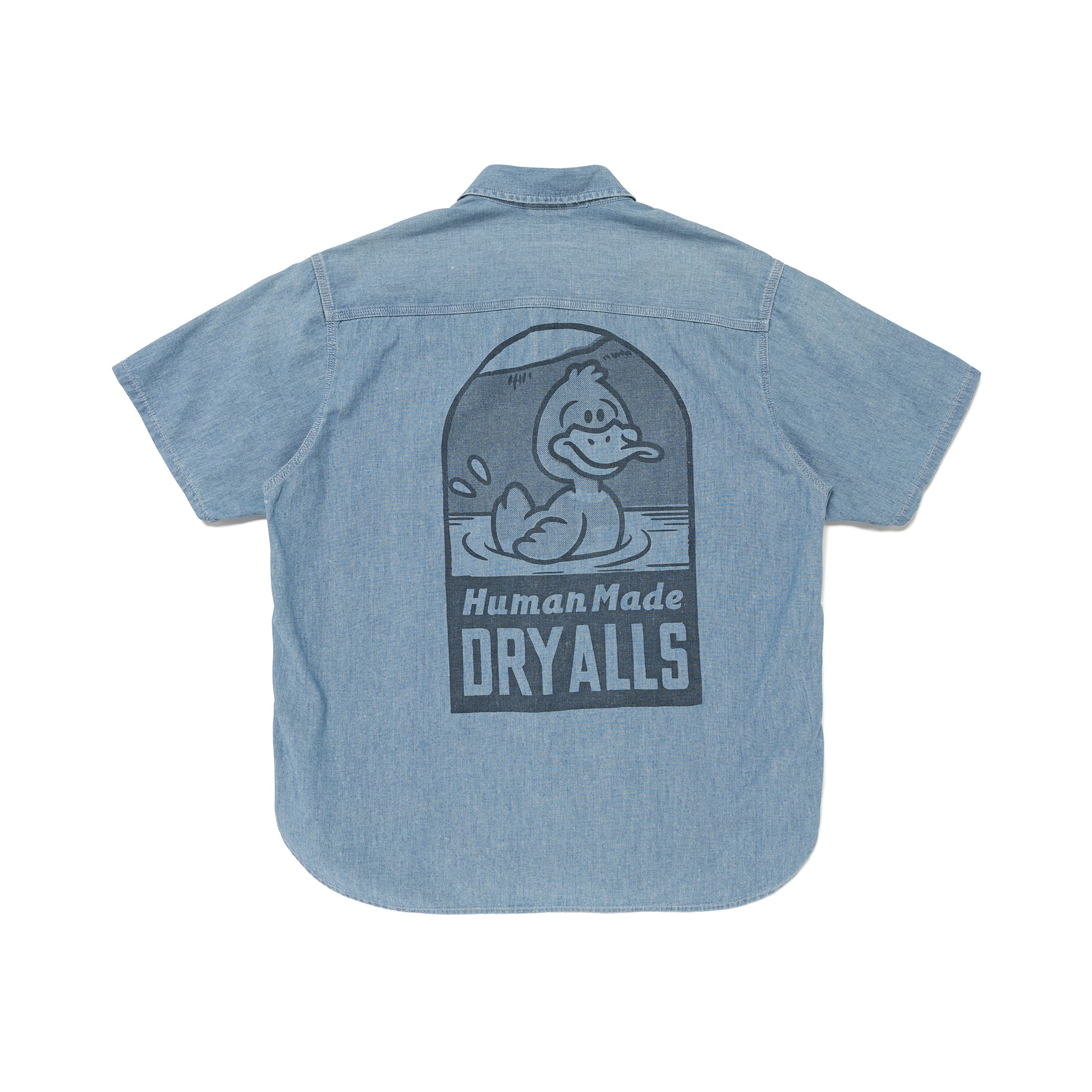 HUMAN MADE CHAMBRAY S_S SHIRT IN-B