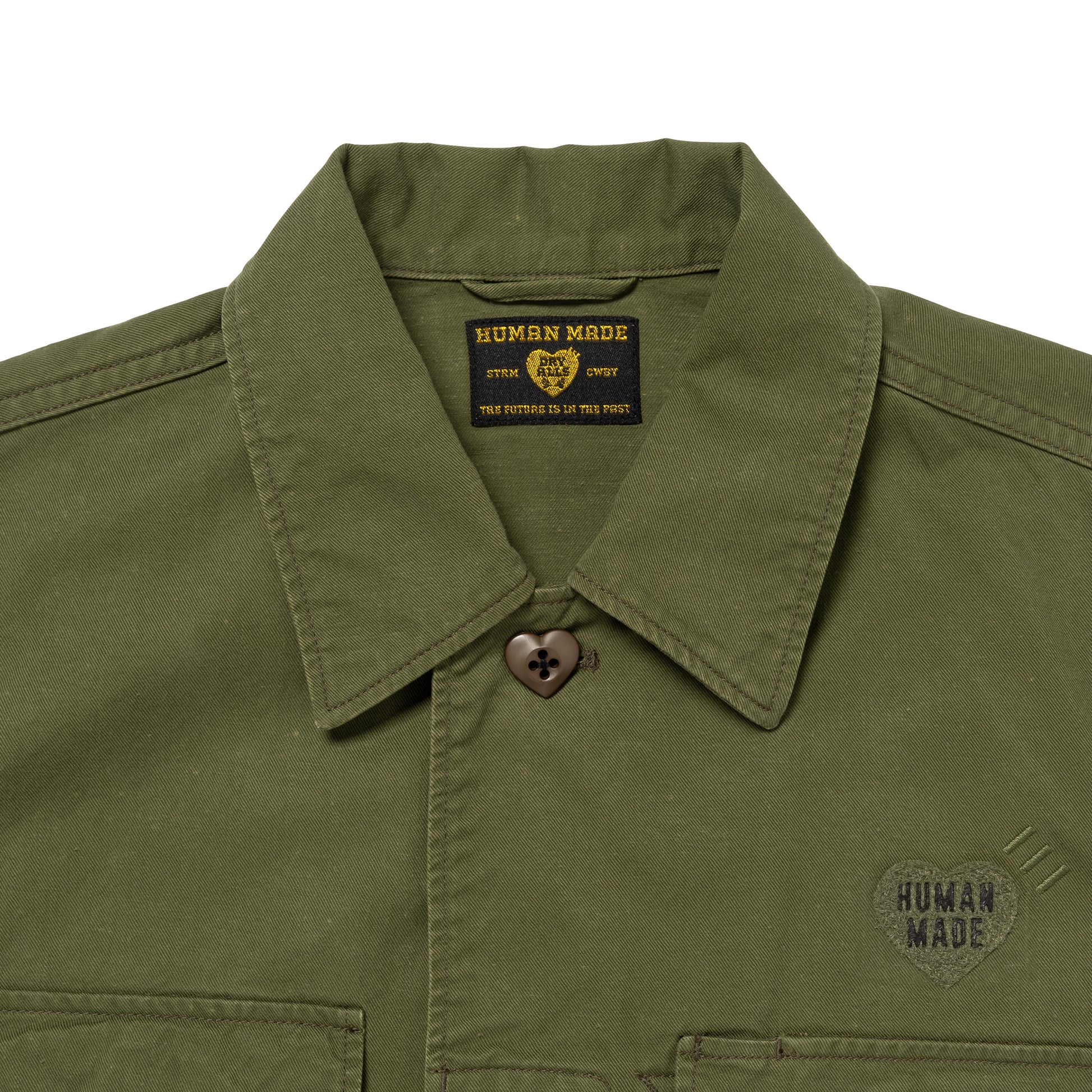 HUMAN MADE PATCHED MILITARY SHIRT OD-C