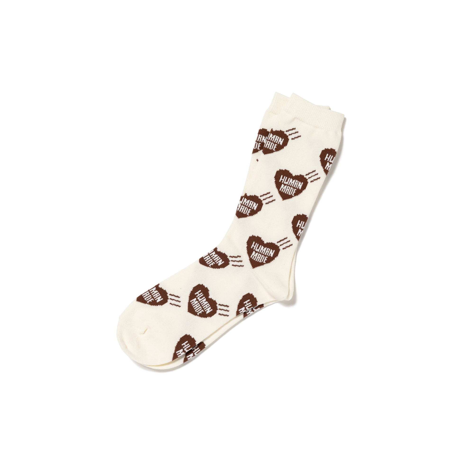 HUMAN MADE HM28GD062 HEART SOCKS BW-A