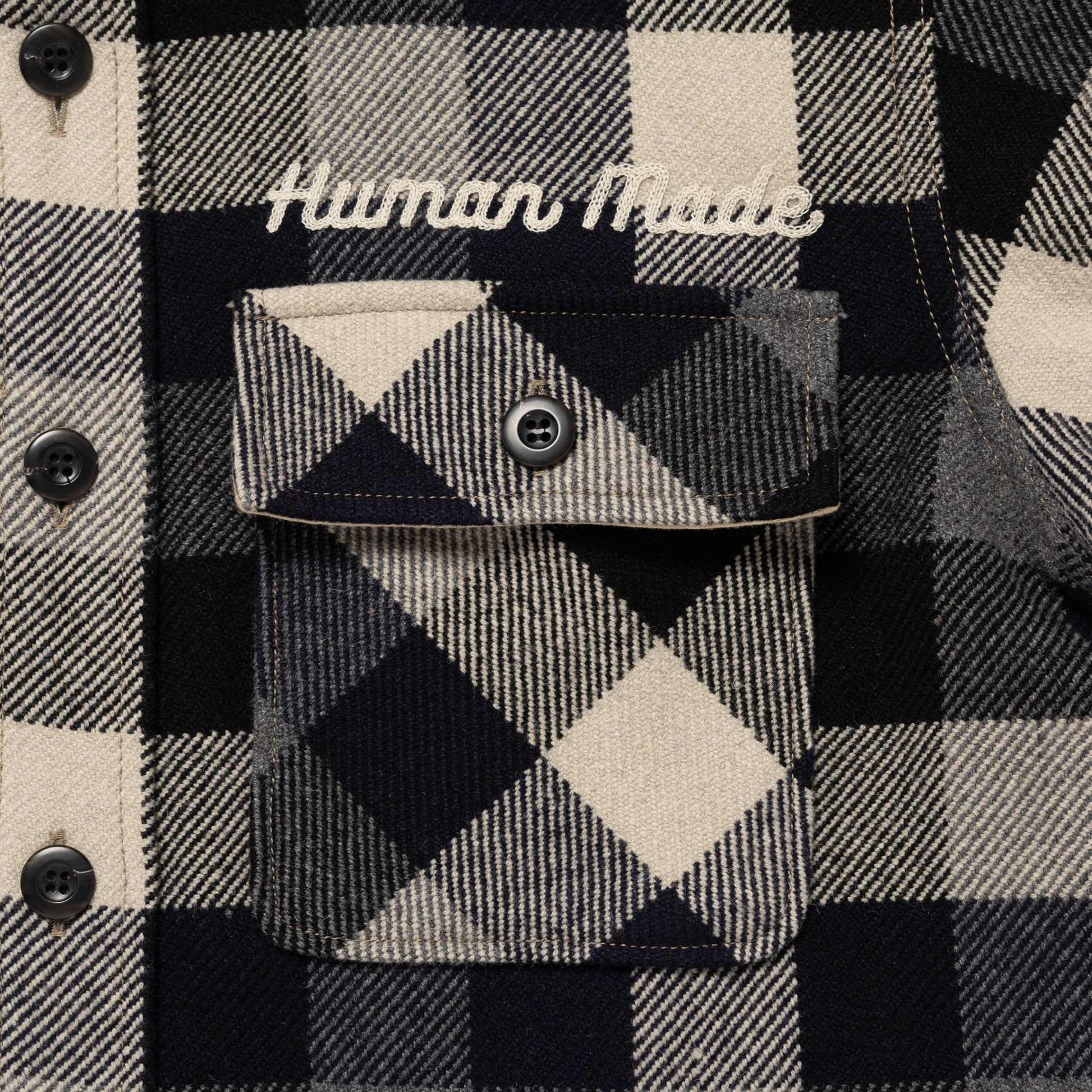 HUMAN MADE WOOL CHECK SHIRT JACKET BK-C