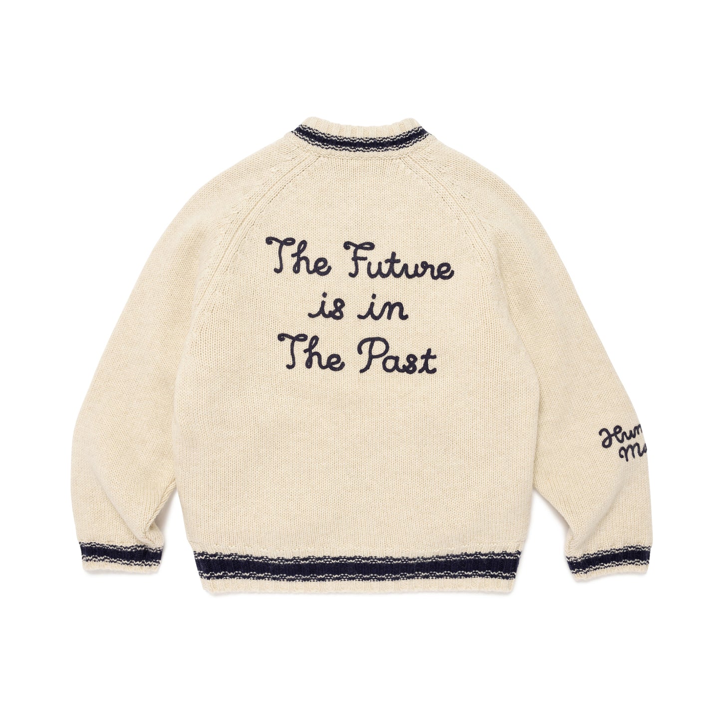 HUMAN MADE ZIP-UP KNIT JACKET WH-B