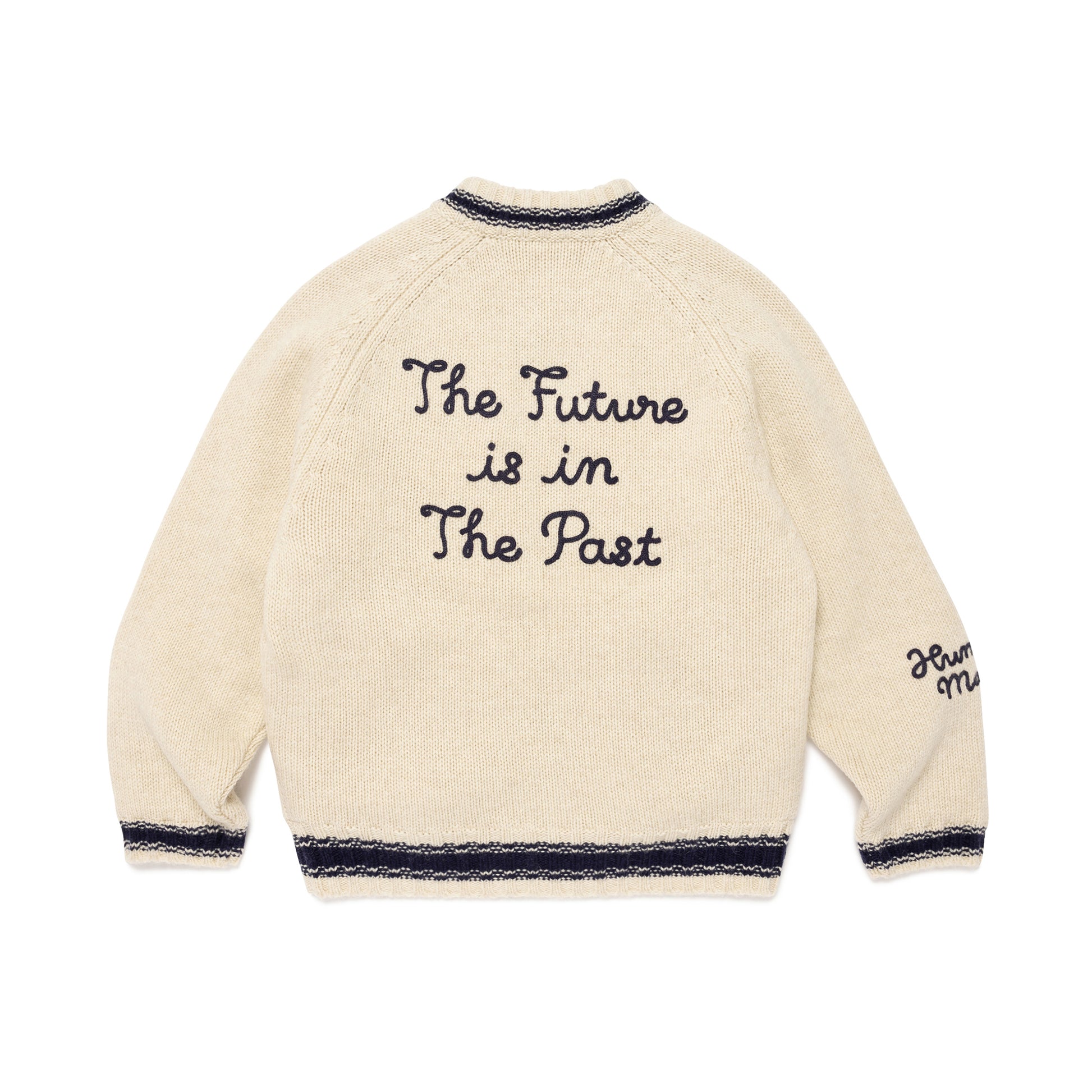 HUMAN MADE ZIP-UP KNIT JACKET WH-B