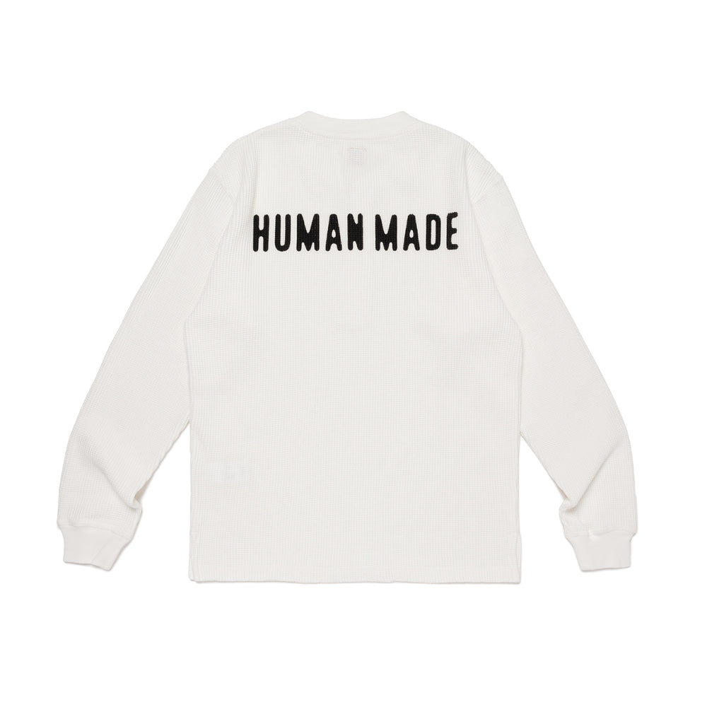 HUMAN MADE HENLEY NECK L_S SHIRT WH-B