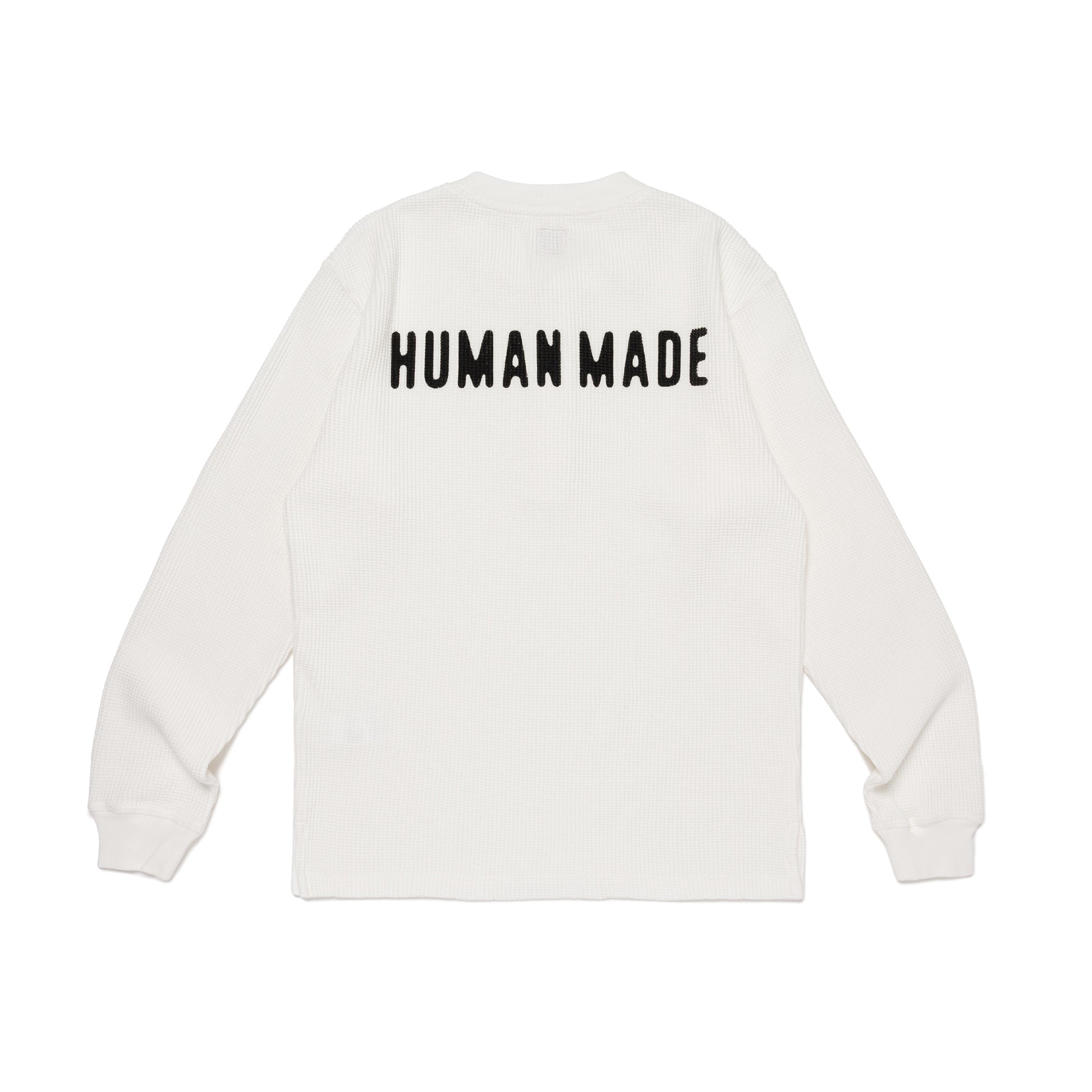 HUMAN MADE HENLEY NECK L_S SHIRT WH-B