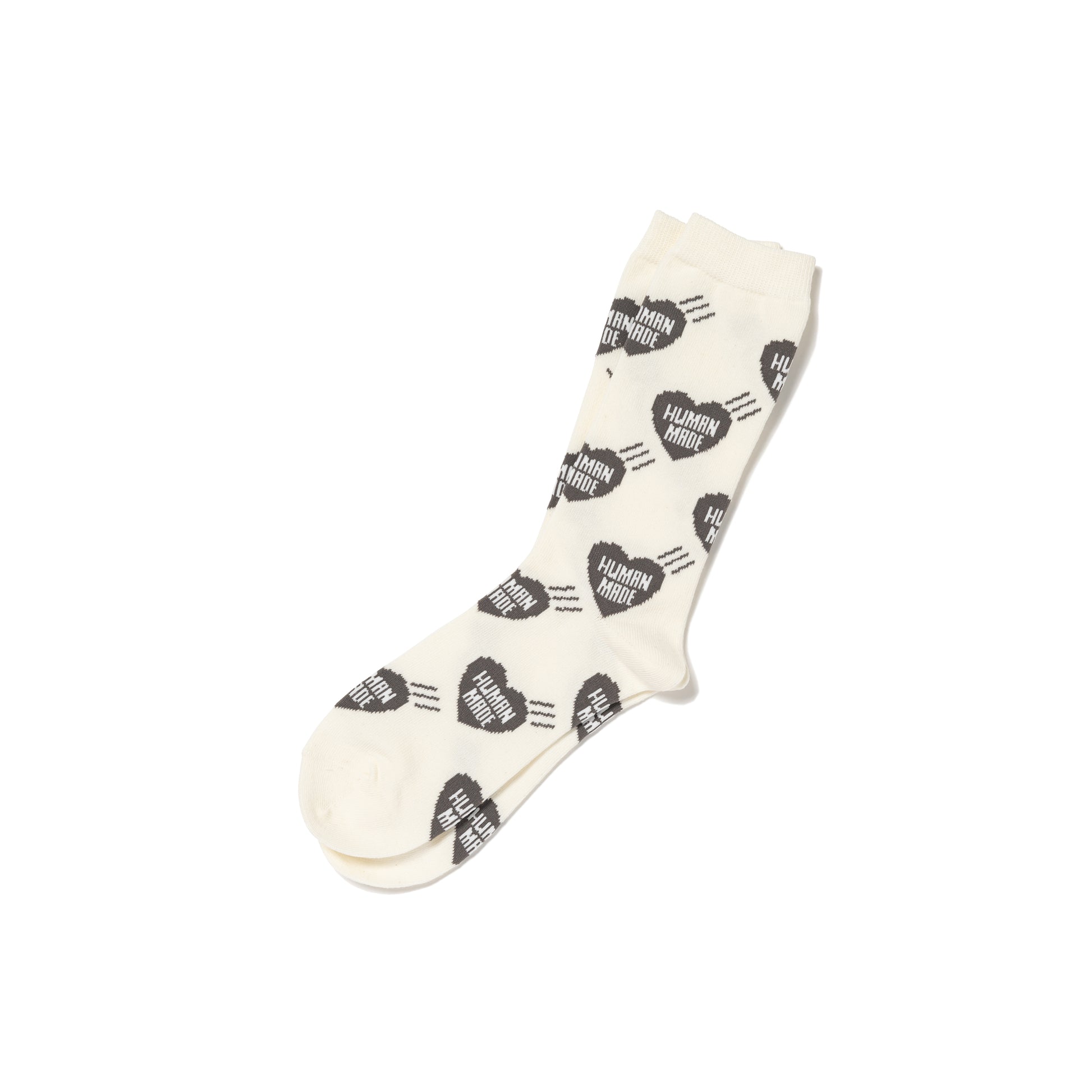 HUMAN MADE HM28GD062 HEART SOCKS GY-A